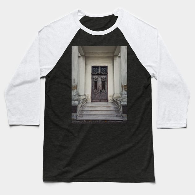 historical building entrance door Baseball T-Shirt by psychoshadow